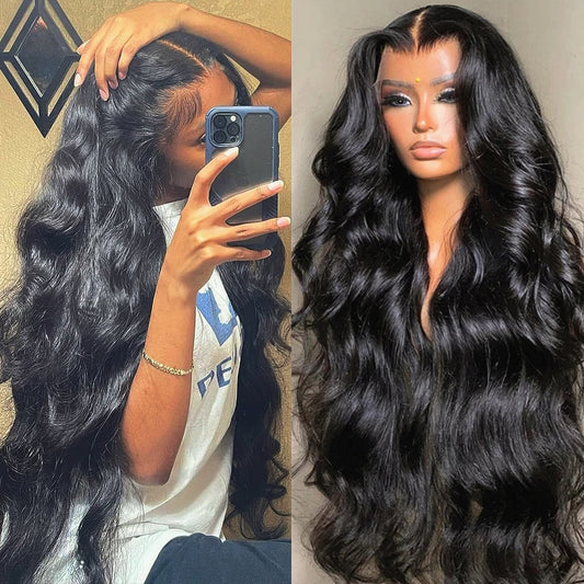 40 Inch 13x4 13x6 Hd Body Wave Lace Front Wig Pre Plucked Loose Wave