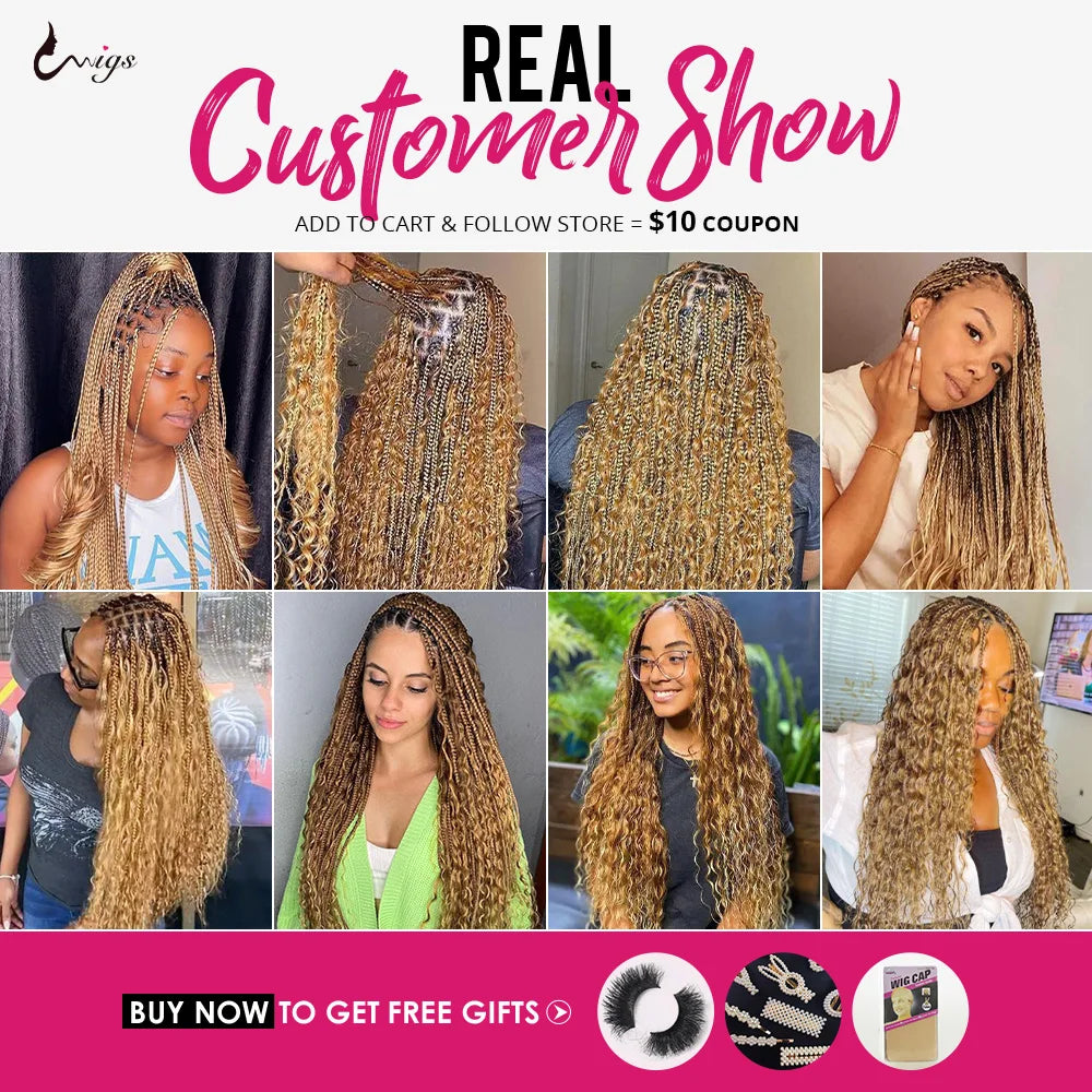 Uwigs Braiding Hair 27# Honey Blonde Bulk For Braiding Brazilian Deep