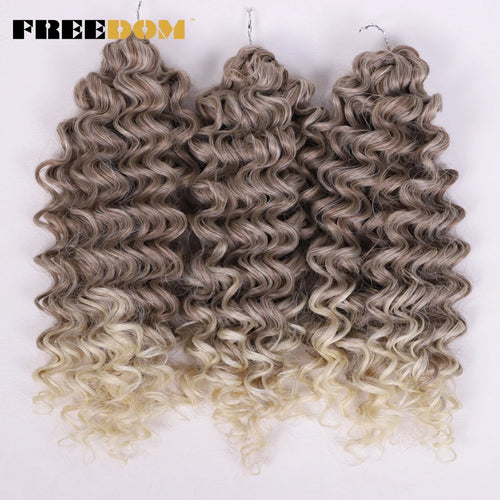 FREEDOM Synthetic Deep Wavy Twist Crochet Hair Afro Curly Hair Crochet