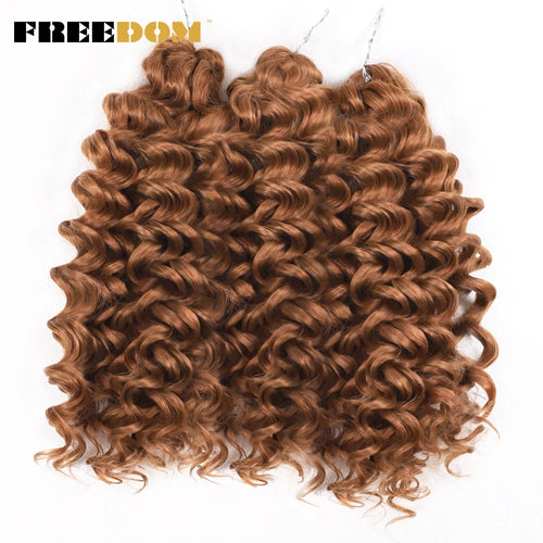 FREEDOM Synthetic Deep Wavy Twist Crochet Hair Afro Curly Hair Crochet