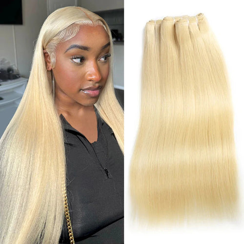 613 Honey Blonde Colored 8-30 Inch Straight Human Hair Bundles 50g