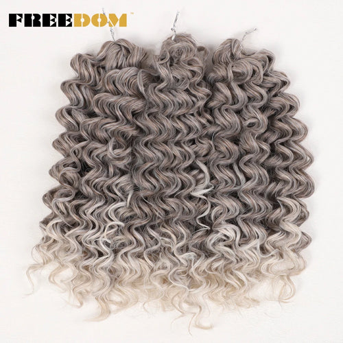 FREEDOM Synthetic Deep Wavy Twist Crochet Hair Afro Curly Hair Crochet