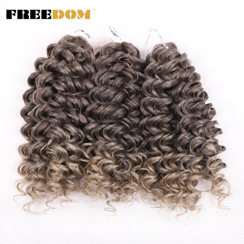 FREEDOM Synthetic Deep Wavy Twist Crochet Hair Afro Curly Hair Crochet