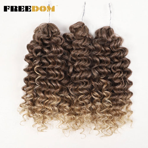 FREEDOM Synthetic Deep Wavy Twist Crochet Hair Afro Curly Hair Crochet