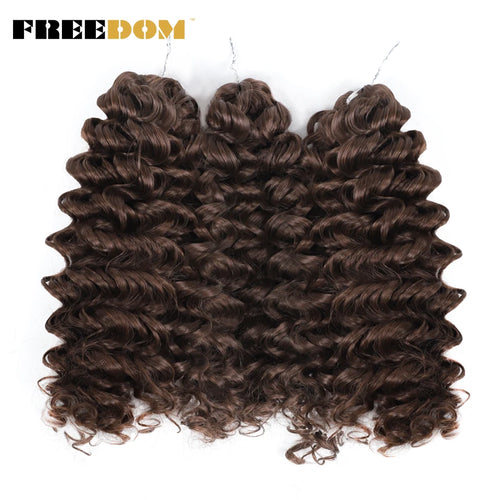 FREEDOM Synthetic Deep Wavy Twist Crochet Hair Afro Curly Hair Crochet