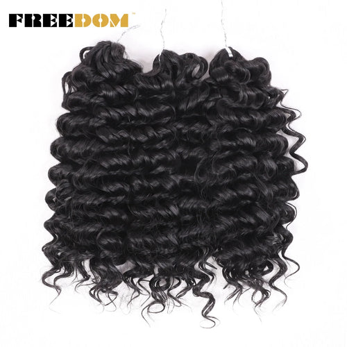 FREEDOM Synthetic Deep Wavy Twist Crochet Hair Afro Curly Hair Crochet