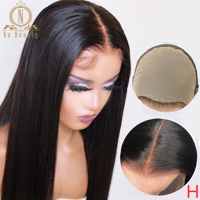 Fake Scalp Wig 13x4 Lace Front Human Wig Invisible Bleached Knots