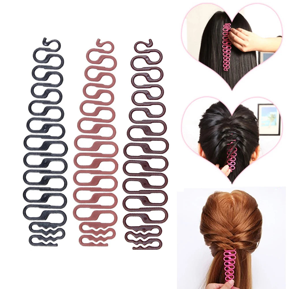 1Pc Professional DIY Women Hair Braiding Tool Girls Trendy Magic Hair