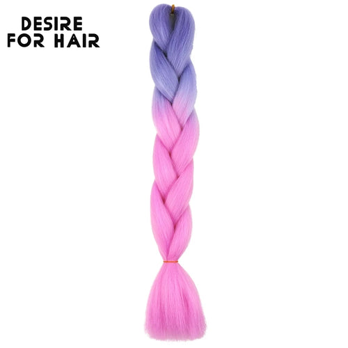 Desire for Hair 24inch 60cm Synthetic Braiding Hair Two Three 4 Ombre