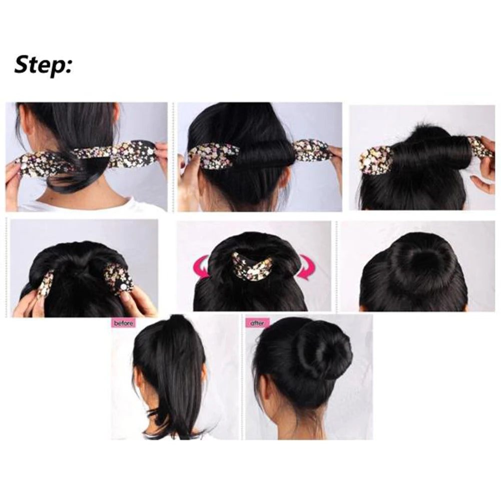 Fashion Women Sponge Hair Twist Styling Clip Stick Bun Maker Braid