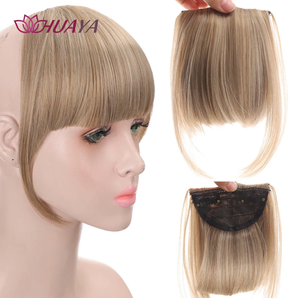 HUAYA Synthetic Bangs Hair Clip In Extensions Natural Fringe Bangs