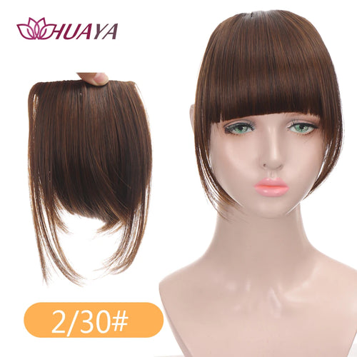 HUAYA Synthetic Bangs Hair Clip In Extensions Natural Fringe Bangs