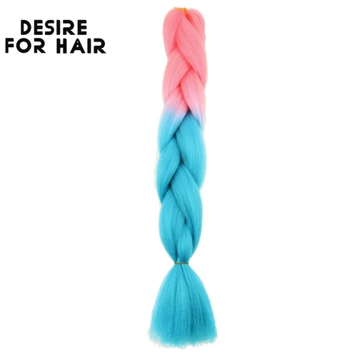 Desire for Hair 24inch 60cm Synthetic Braiding Hair Two Three 4 Ombre