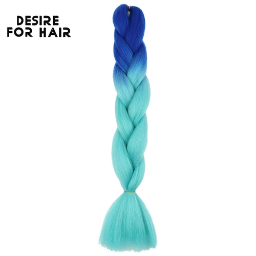 Desire for Hair 24inch 60cm Synthetic Braiding Hair Two Three 4 Ombre