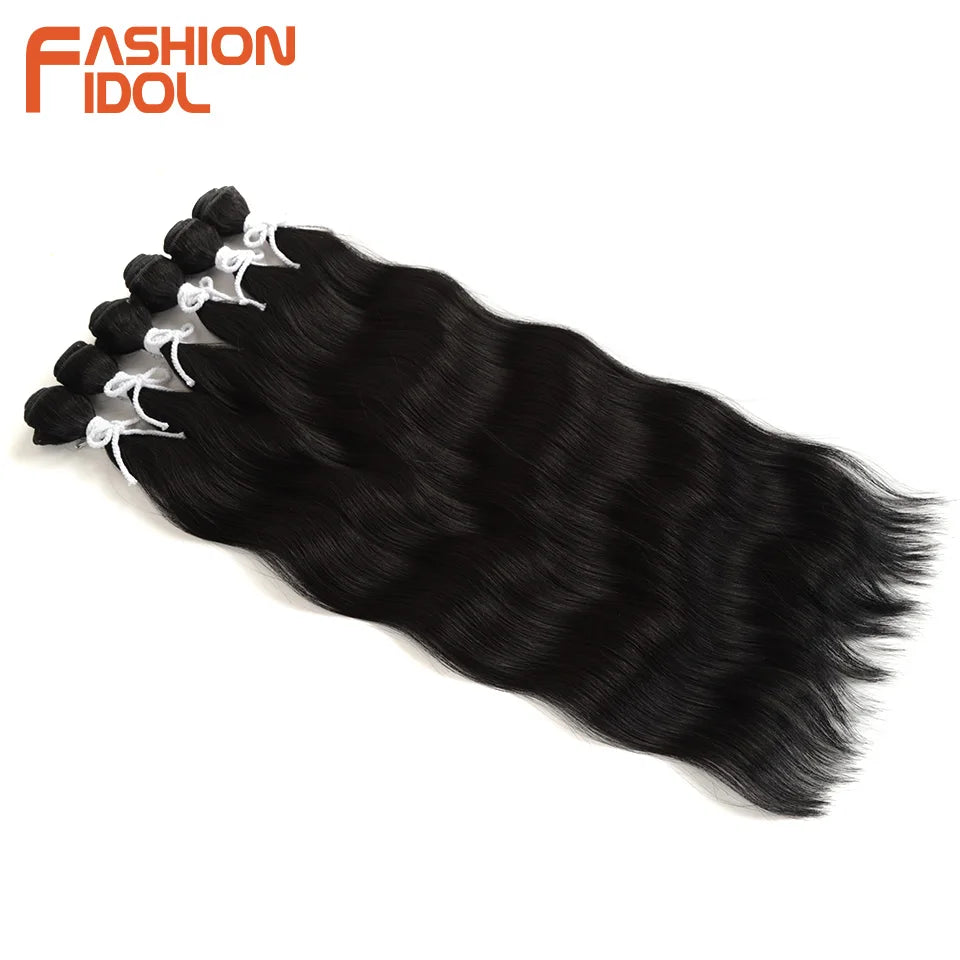 Loose Deep Water Wave Hair Bundles Synthetic Hair Extensions Ombre