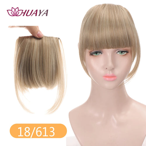 HUAYA Synthetic Bangs Hair Clip In Extensions Natural Fringe Bangs