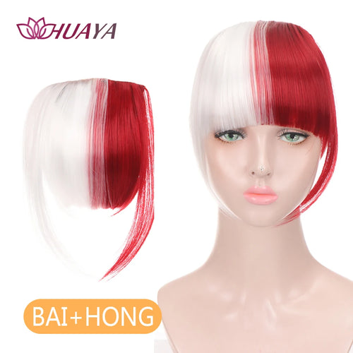 HUAYA Synthetic Bangs Hair Clip In Extensions Natural Fringe Bangs