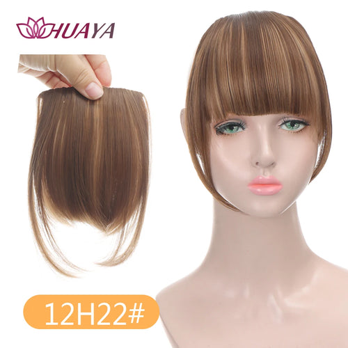 HUAYA Synthetic Bangs Hair Clip In Extensions Natural Fringe Bangs