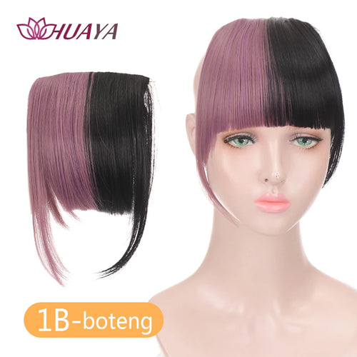 HUAYA Synthetic Bangs Hair Clip In Extensions Natural Fringe Bangs