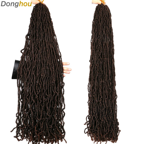 18 24 36Inch Long Messy Boho Goddess Faux Locs Crochet Hair Culry