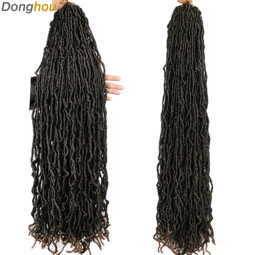 18 24 36Inch Long Messy Boho Goddess Faux Locs Crochet Hair Culry