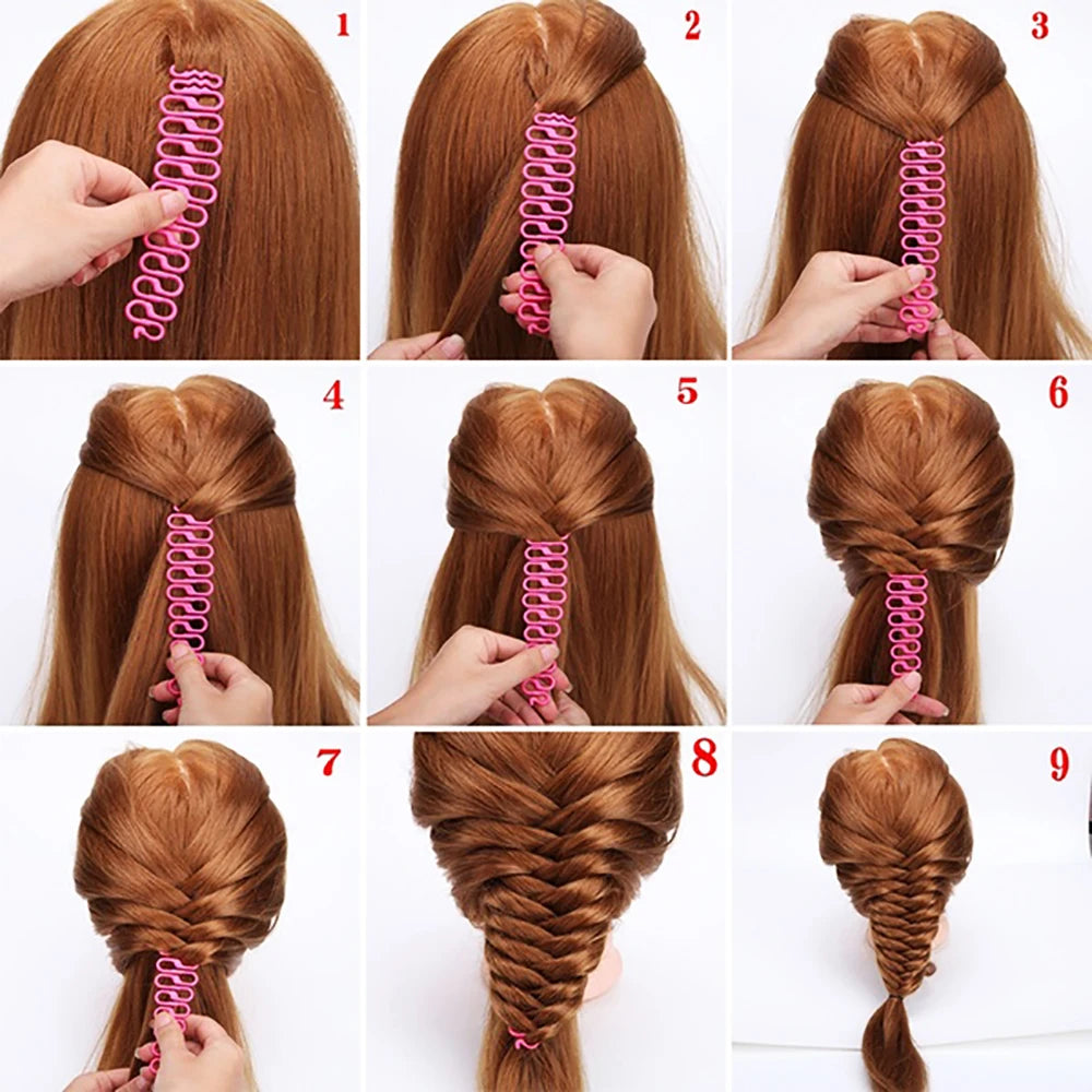 1Pc Professional DIY Women Hair Braiding Tool Girls Trendy Magic Hair