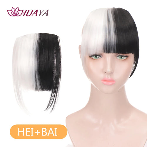 HUAYA Synthetic Bangs Hair Clip In Extensions Natural Fringe Bangs