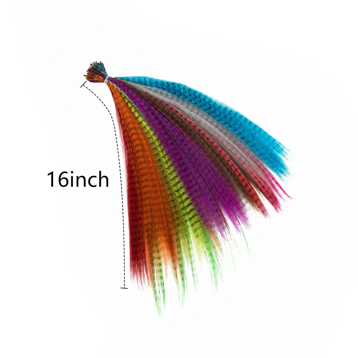 Fake Hair Colored Strands of Hair Extension False Rainbow Overhead