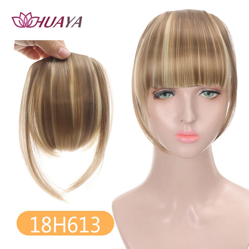 HUAYA Synthetic Bangs Hair Clip In Extensions Natural Fringe Bangs