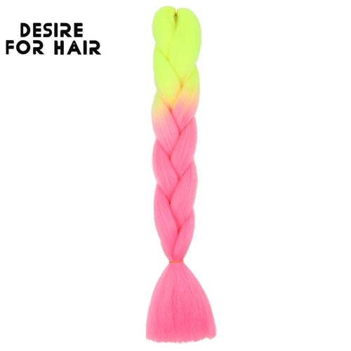 Desire for Hair 24inch 60cm Synthetic Braiding Hair Two Three 4 Ombre