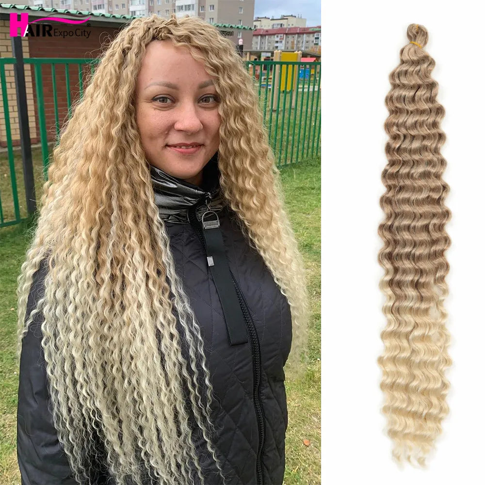 22-28 Inch Freetress Deep Twist Crochet Hair Natural Synthetic Braids