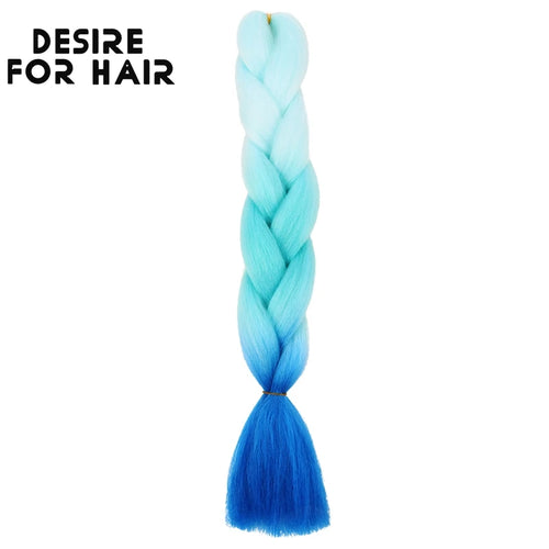 Desire for Hair 24inch 60cm Synthetic Braiding Hair Two Three 4 Ombre