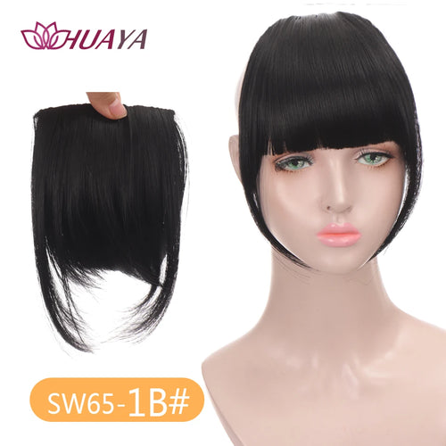 HUAYA Synthetic Bangs Hair Clip In Extensions Natural Fringe Bangs