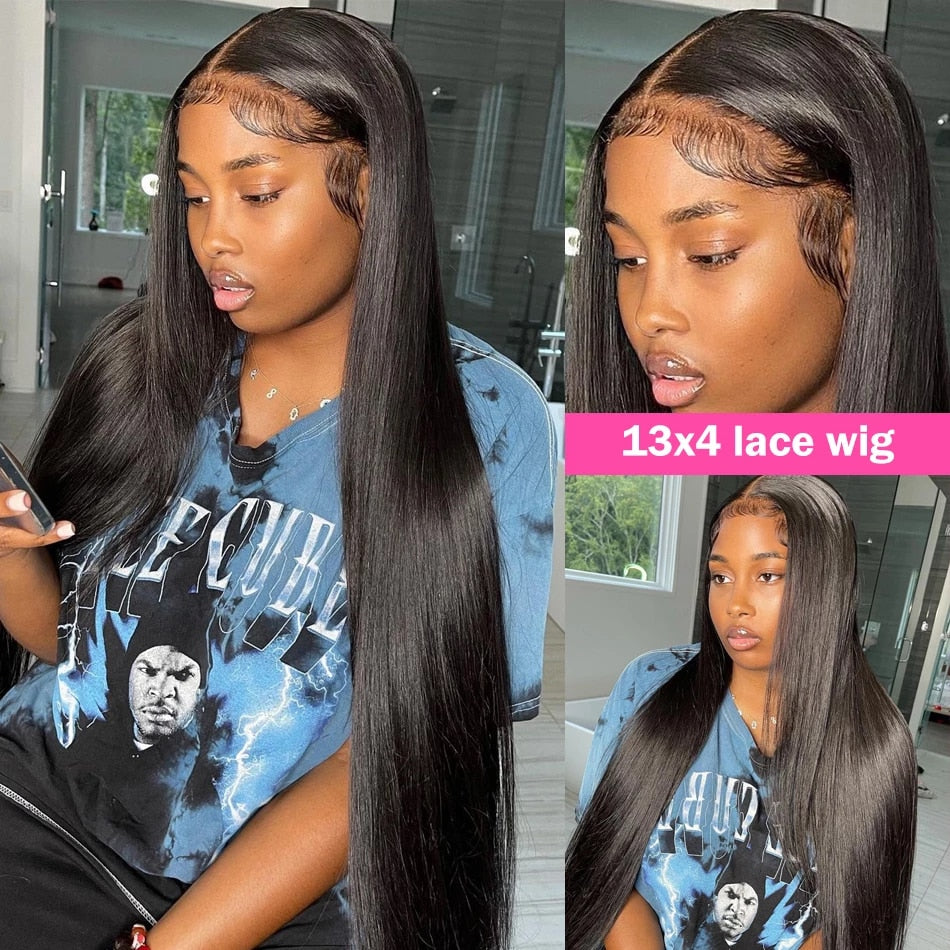 HD Lace Frontal Wigs 30 inches Straight Human Hair Wigs 180%