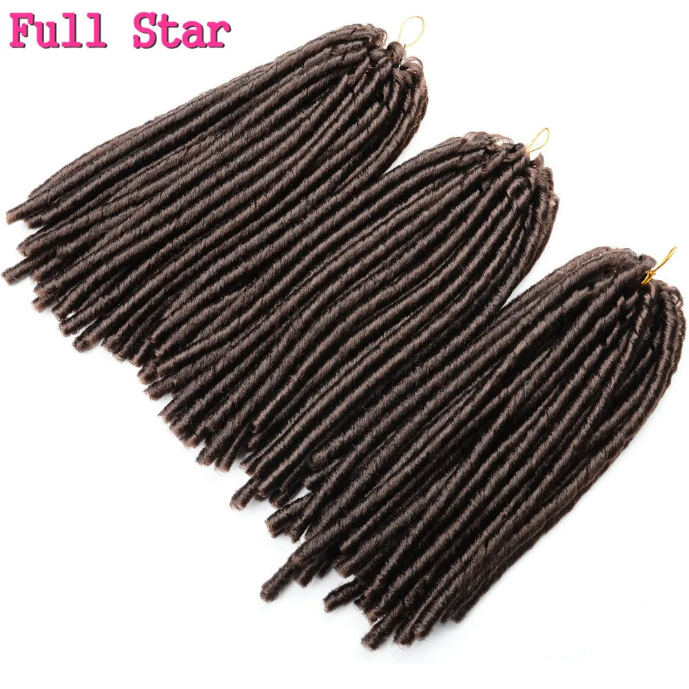 Full Star Synthetic Hair 14 inch 70g Blonde Faux Locs Flod 30 roots