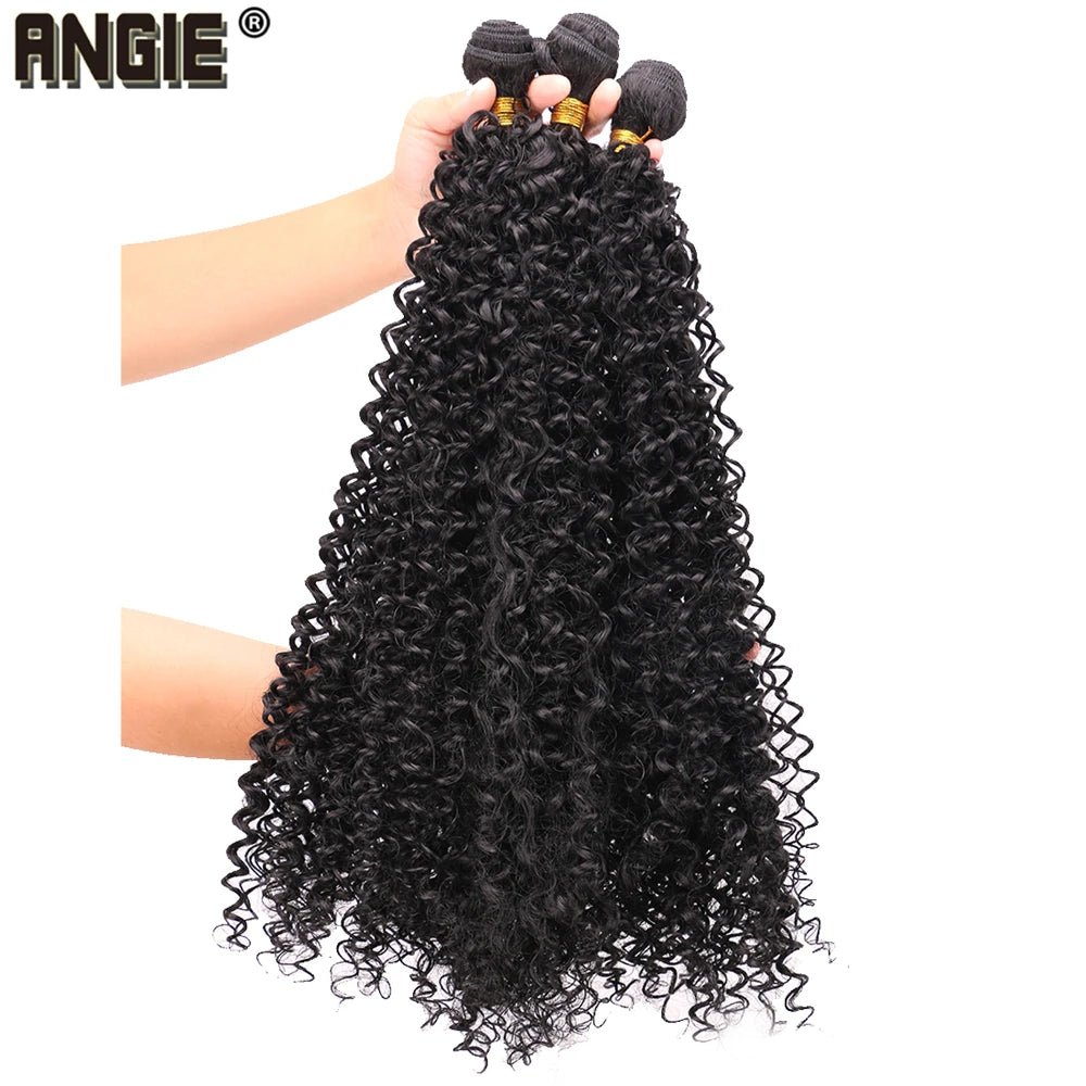 Black Color high temperature Synthetic Hair Extensions Afro Kinky