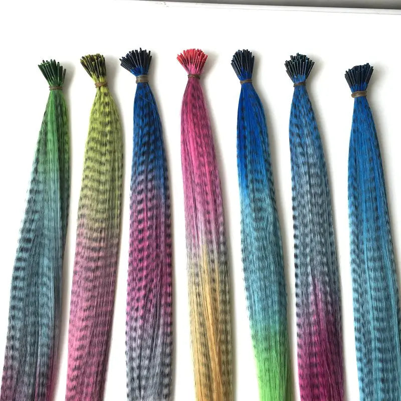 Desire for hair 100strands 16inch 0.5g ombre color Zebra line heat