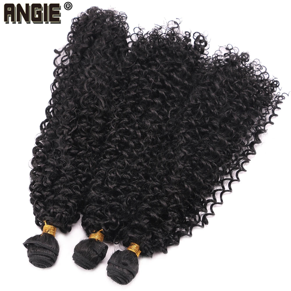 Black Color high temperature Synthetic Hair Extensions Afro Kinky