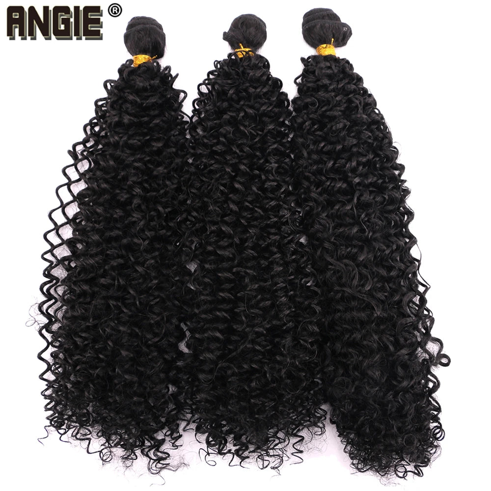 Black Color high temperature Synthetic Hair Extensions Afro Kinky