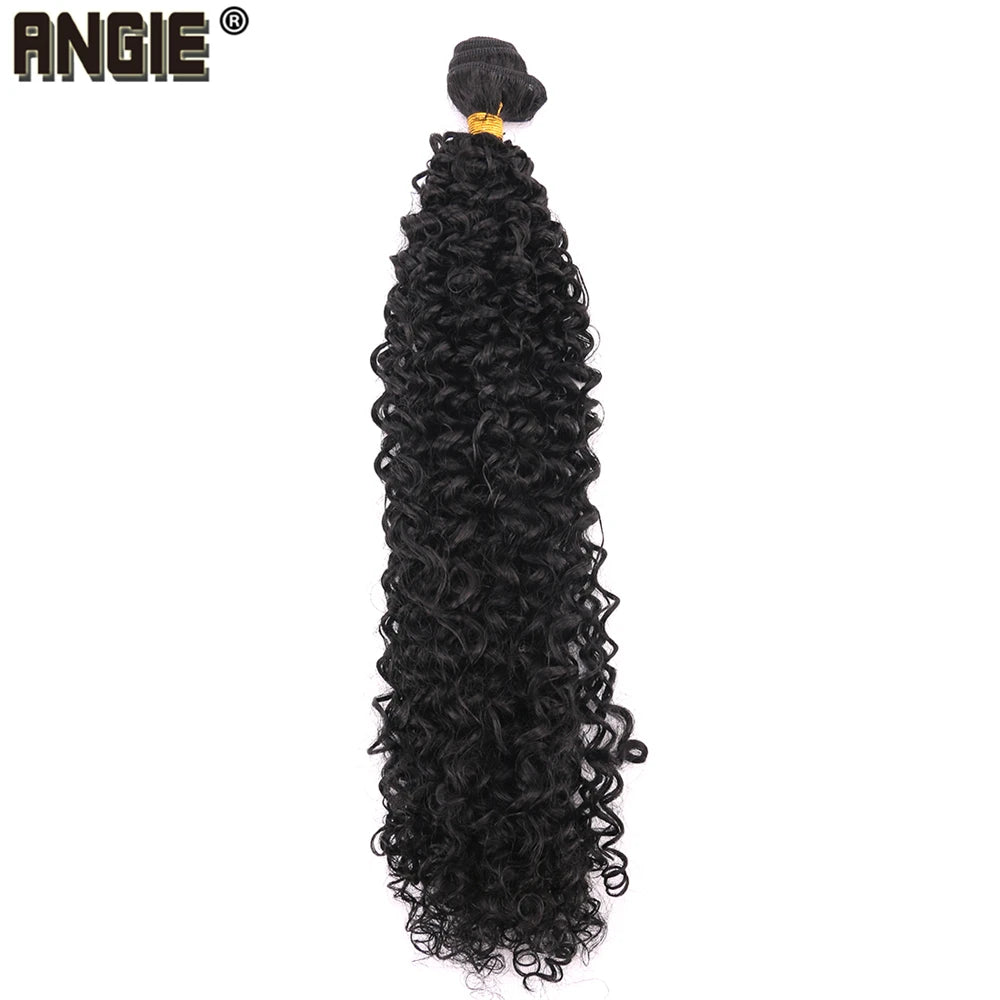 Black Color high temperature Synthetic Hair Extensions Afro Kinky