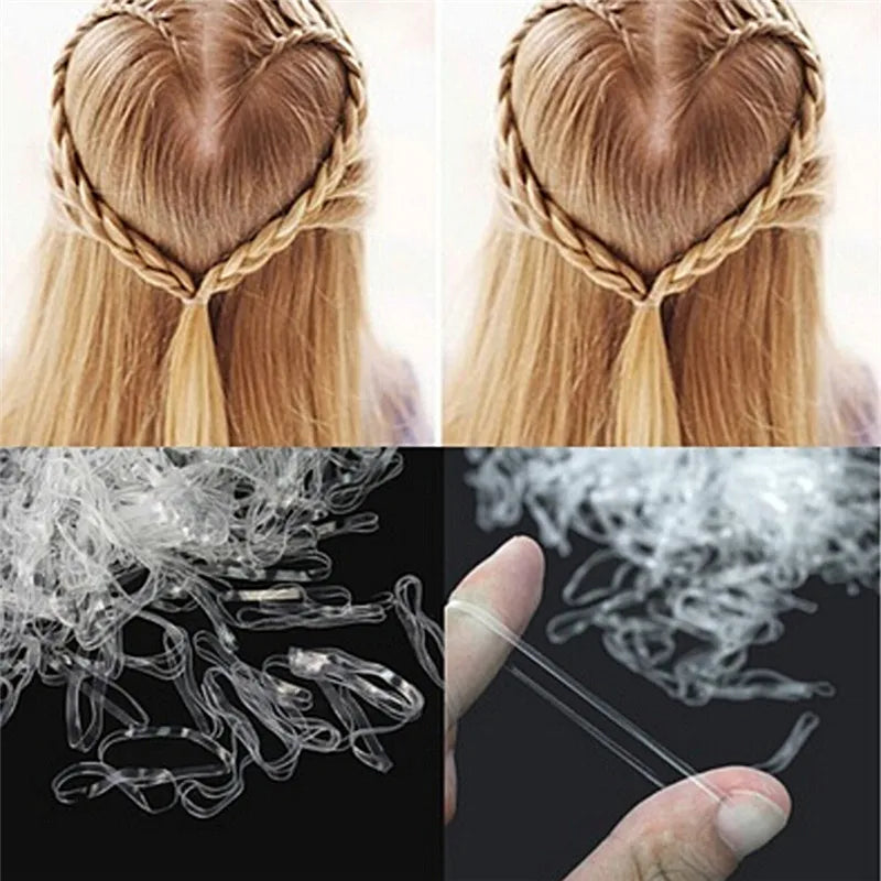 200/500Pcs Mini Accessories Small Braid Plaits Elastic Tie Band