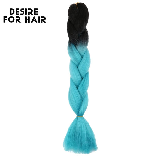 Desire for Hair 24inch 60cm Synthetic Braiding Hair Two Three 4 Ombre