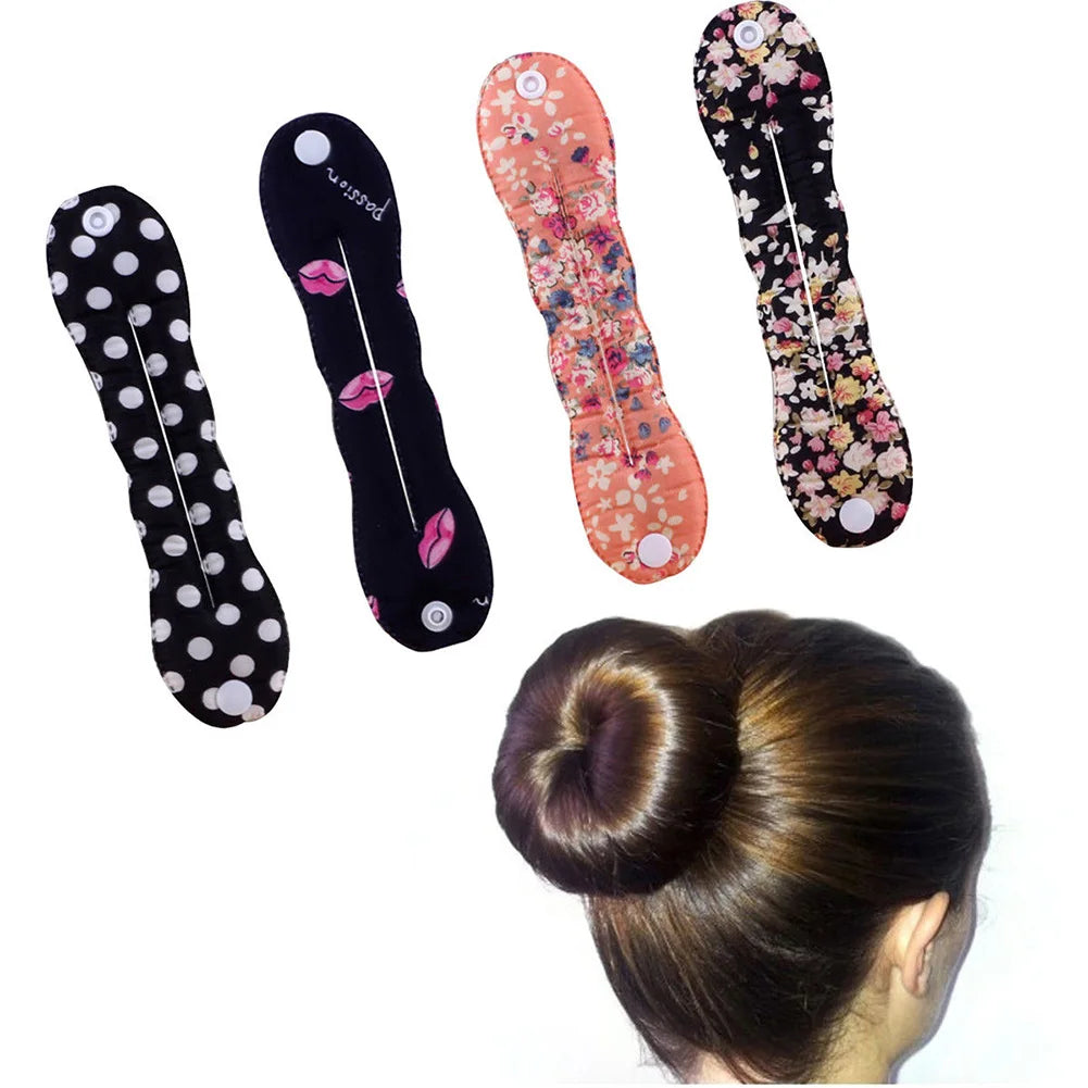 Fashion Women Sponge Hair Twist Styling Clip Stick Bun Maker Braid