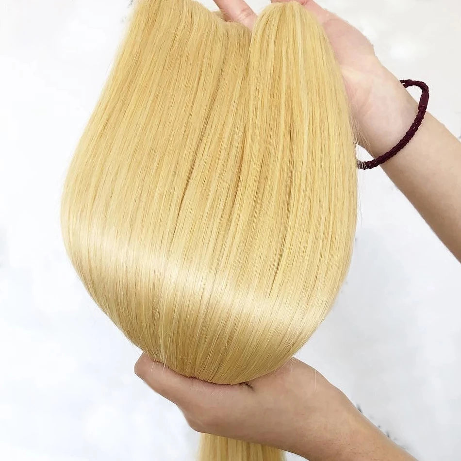 FASHOW Brazilian Hair Blonde Straight Hair Bundles 613 Honey Blonde