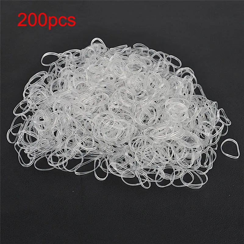 200/500Pcs Mini Accessories Small Braid Plaits Elastic Tie Band