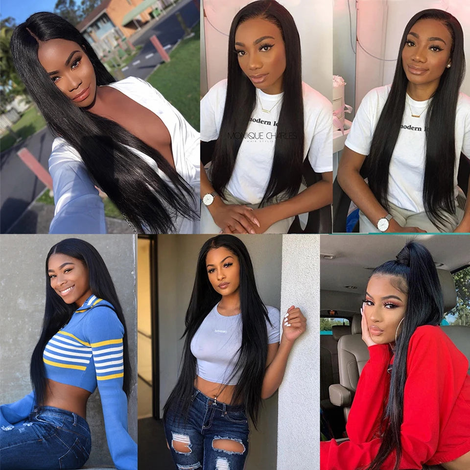 BLACK FRIDAY Sale 32 34 36 Inch Peruvian Hair Straight Hair Bundles