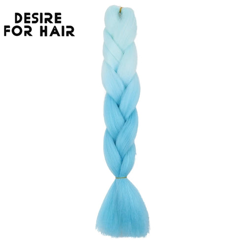 Desire for Hair 24inch 60cm Synthetic Braiding Hair Two Three 4 Ombre