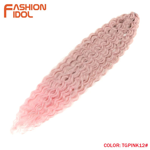 FASHION IDOL Water Wave Crochet Hair 30 Inch Deep Wave Twist Hair