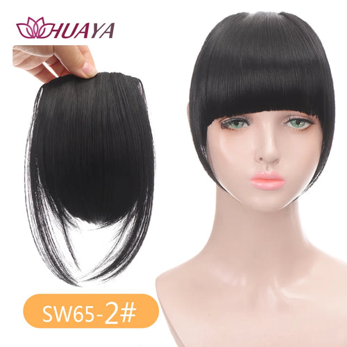 HUAYA Synthetic Bangs Hair Clip In Extensions Natural Fringe Bangs