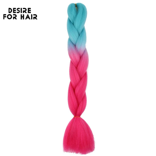 Desire for Hair 24inch 60cm Synthetic Braiding Hair Two Three 4 Ombre